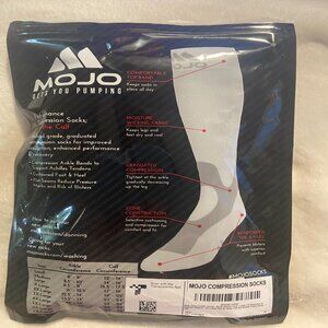 Mojo Enhanced Performance Compression Socks 20MMHG Medium Support ~ Black ~ 5XL